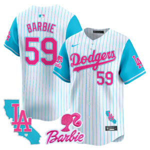 Unisex Dodgers Barbie Patch Vapor Premier Limited Jersey - All Stitched