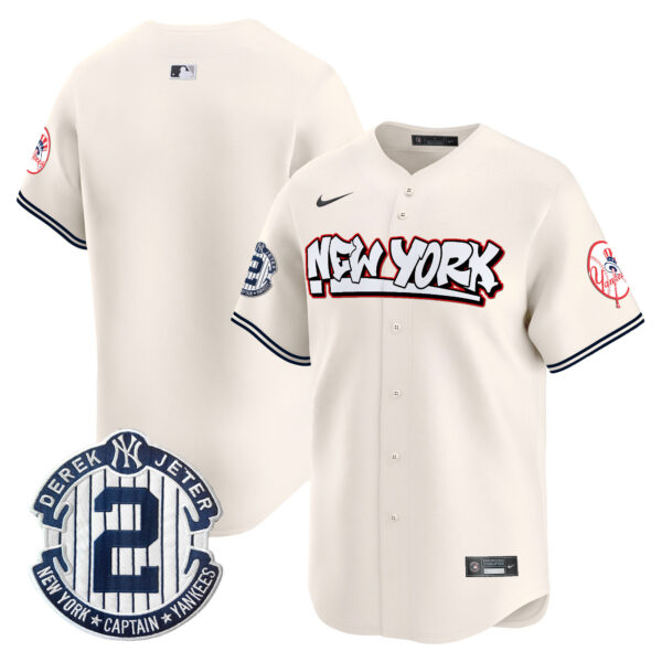 Men's New York Yankees Graffiti Vapor Premier Limited Jersey V2 - All Stitched - Image 9