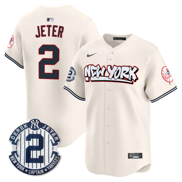 Men's New York Yankees Graffiti Vapor Premier Limited Jersey V2 - All Stitched - Image 4