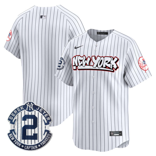 Men's New York Yankees Graffiti Vapor Premier Limited Jersey V2 - All Stitched - Image 18