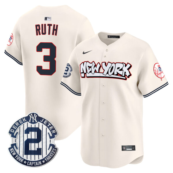 Men's New York Yankees Graffiti Vapor Premier Limited Jersey V2 - All Stitched - Image 3
