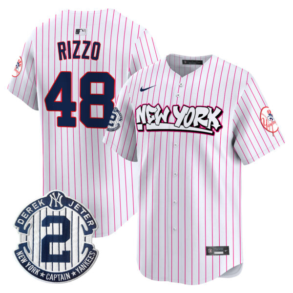 Men's New York Yankees Graffiti Vapor Premier Limited Jersey V2 - All Stitched - Image 43