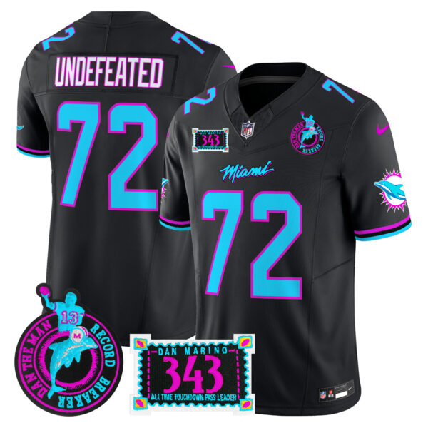 Men's Dolphins "Dan the Man Record Breaker" Patch Vapor Limited Jersey - All Stitched - Image 40