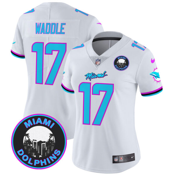 Women's Dolphins "Miami Vice" Vapor Limited Jersey V3 - All Stitched - Image 26
