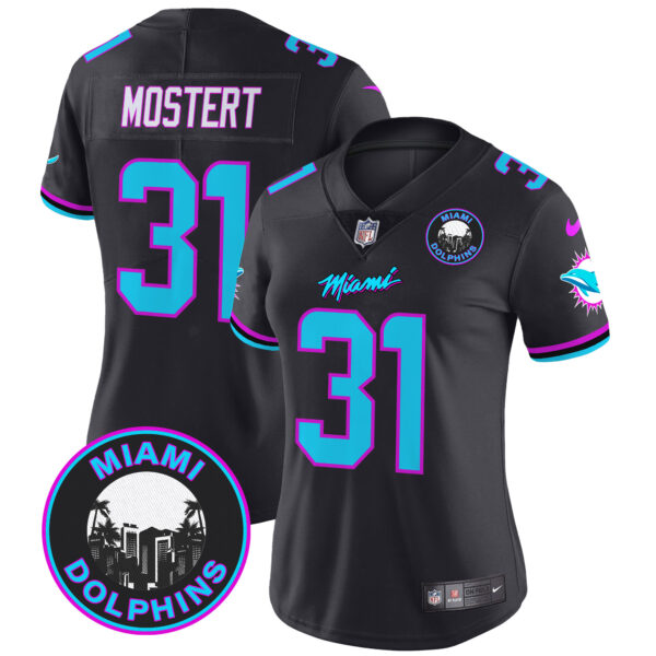 Women's Dolphins "Miami Vice" Vapor Limited Jersey V3 - All Stitched - Image 36