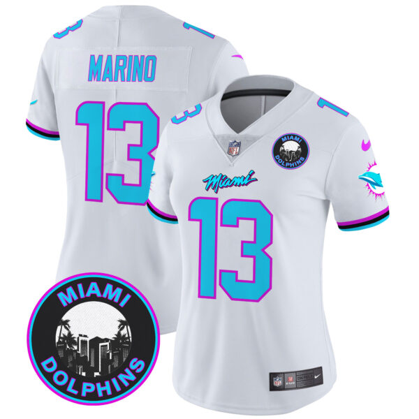 Women's Dolphins "Miami Vice" Vapor Limited Jersey V3 - All Stitched - Image 29