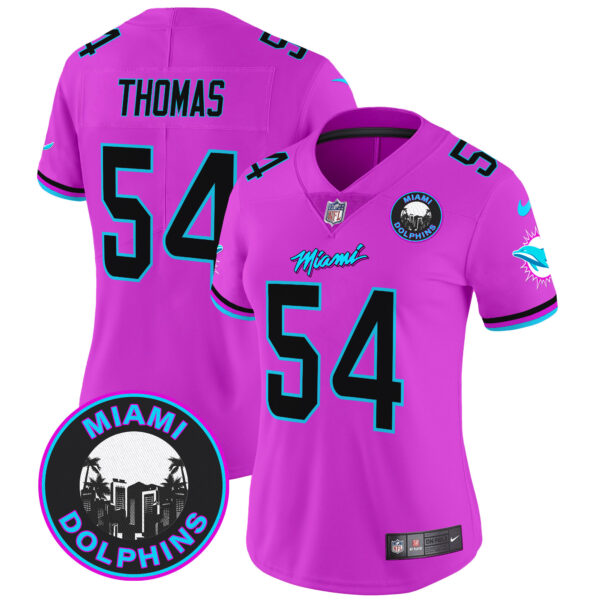 Women's Dolphins "Miami Vice" Vapor Limited Jersey V3 - All Stitched - Image 46
