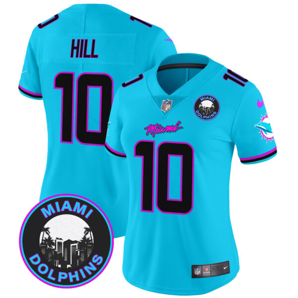 Women's Dolphins "Miami Vice" Vapor Limited Jersey V3 - All Stitched - Image 19