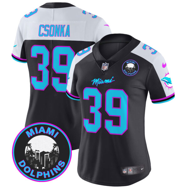 Women's Dolphins "Miami Vice" Vapor Limited Jersey V3 - All Stitched - Image 7