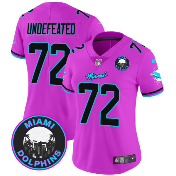 Women's Dolphins "Miami Vice" Vapor Limited Jersey V3 - All Stitched - Image 48