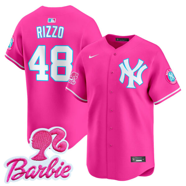 Unisex Yankees Barbie Patch Vapor Premier Limited Jersey - All Stitched - Image 17
