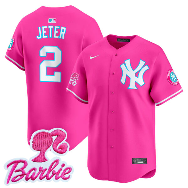 Unisex Yankees Barbie Patch Vapor Premier Limited Jersey - All Stitched - Image 14