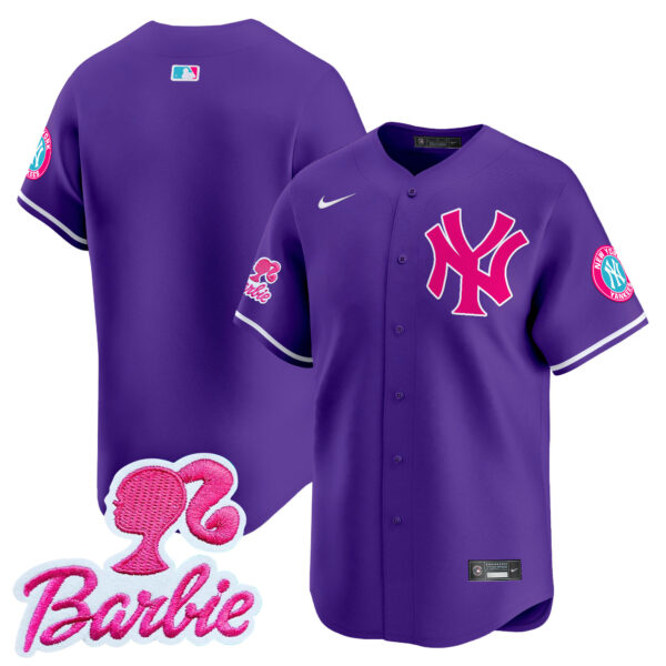 Unisex Yankees Barbie Patch Vapor Premier Limited Jersey - All Stitched - Image 36