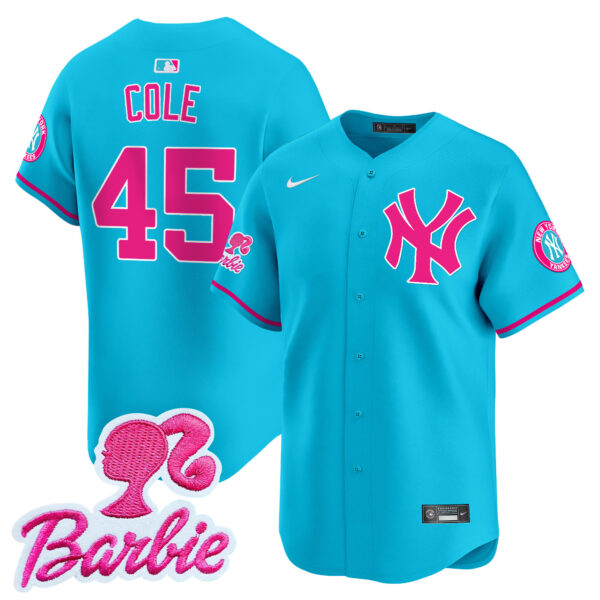 Unisex Yankees Barbie Patch Vapor Premier Limited Jersey - All Stitched - Image 24