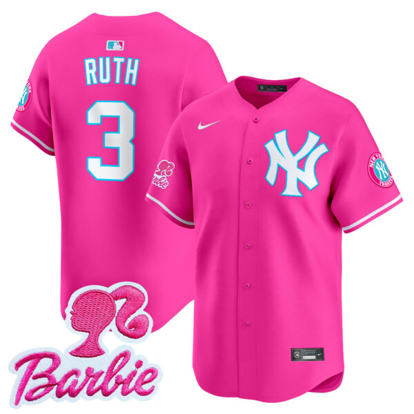 Unisex Yankees Barbie Patch Vapor Premier Limited Jersey - All Stitched - Image 13