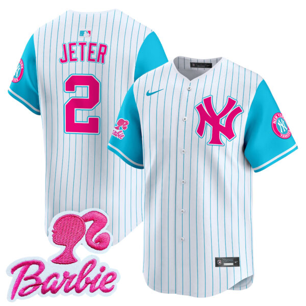 Unisex Yankees Barbie Patch Vapor Premier Limited Jersey - All Stitched - Image 5
