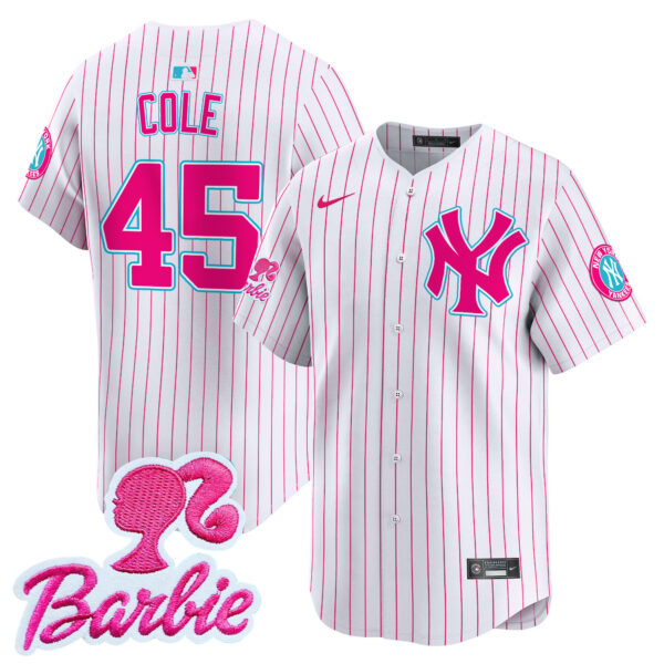 Unisex Yankees Barbie Patch Vapor Premier Limited Jersey - All Stitched - Image 42