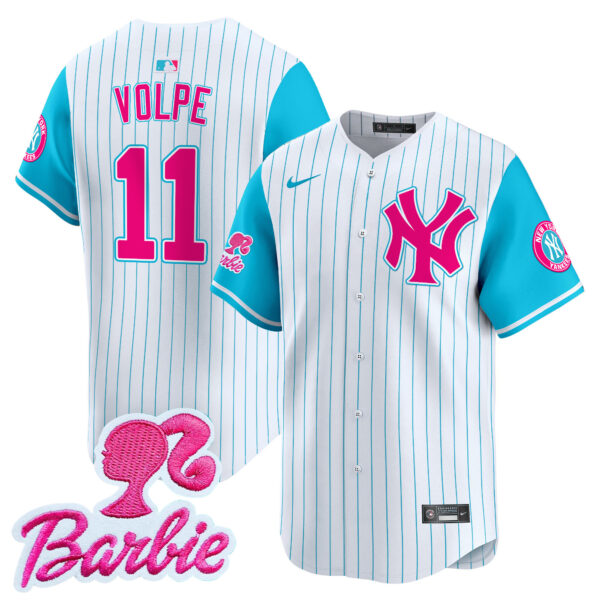Unisex Yankees Barbie Patch Vapor Premier Limited Jersey - All Stitched - Image 3