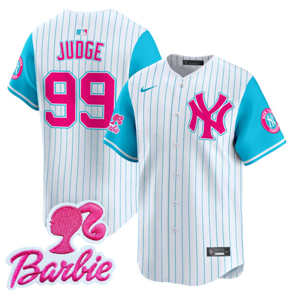 Unisex Yankees Barbie Patch Vapor Premier Limited Jersey - All Stitched - Image 2