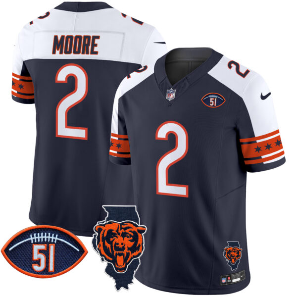 Men's Bears Illinois & Dick Butkus Patch Vapor Limited Jersey - All Stitched - Image 26
