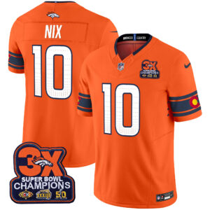 Men's Denver Broncos 3x Patch "Colorado Flag" Vapor Limited Jersey - All Stitched