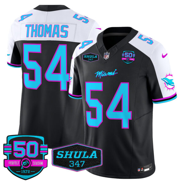 Men's Dolphins "Miami Vice" Vapor Limited Jersey V4 - All Stitched - Image 6