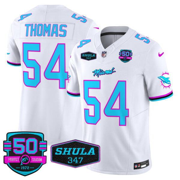 Men's Dolphins "Miami Vice" Vapor Limited Jersey V4 - All Stitched - Image 30