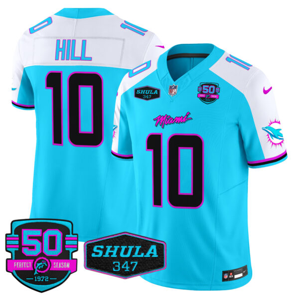 Men's Dolphins "Miami Vice" Vapor Limited Jersey V4 - All Stitched - Image 11