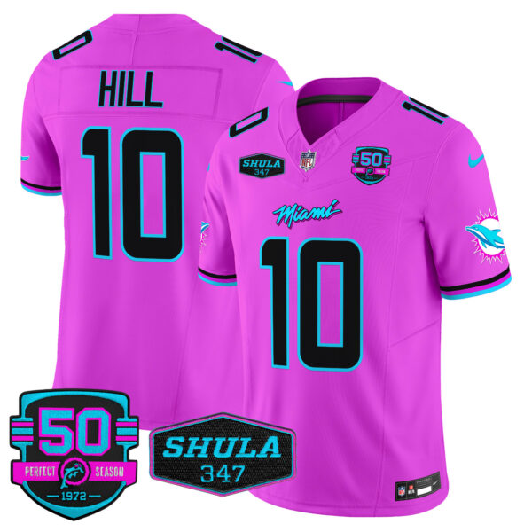 Men's Dolphins "Miami Vice" Vapor Limited Jersey V4 - All Stitched - Image 43