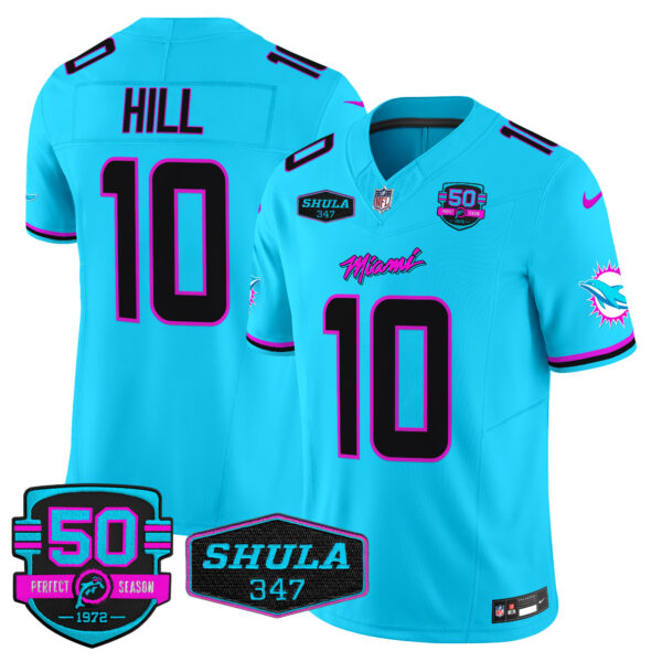 Men's Dolphins "Miami Vice" Vapor Limited Jersey V4 - All Stitched - Image 19