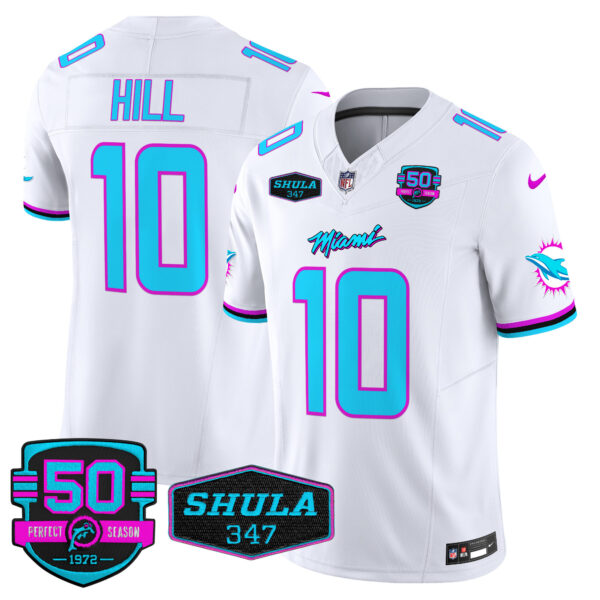 Men's Dolphins "Miami Vice" Vapor Limited Jersey V4 - All Stitched - Image 27