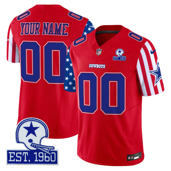 Cowboys American Style Vapor Limited Custom Jersey - All Stitched - Image 2