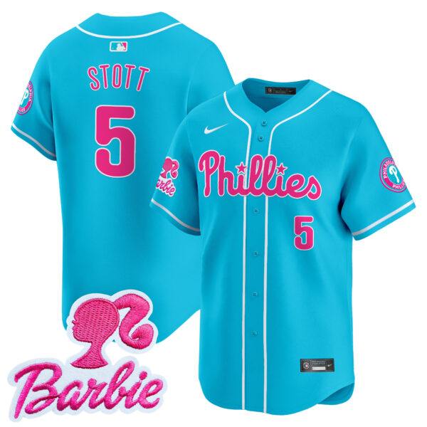 Unisex Phillies Barbie Patch Vapor Premier Limited Jersey - All Stitched - Image 25