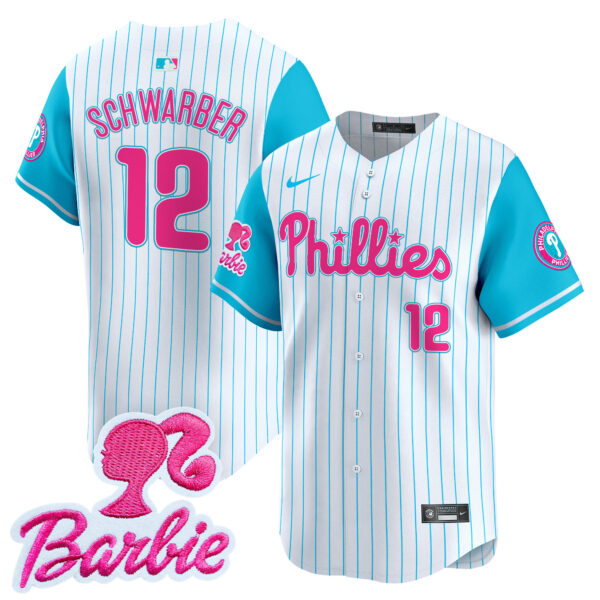Unisex Phillies Barbie Patch Vapor Premier Limited Jersey - All Stitched - Image 8
