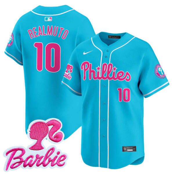 Unisex Phillies Barbie Patch Vapor Premier Limited Jersey - All Stitched - Image 26