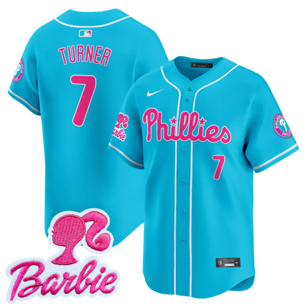 Unisex Phillies Barbie Patch Vapor Premier Limited Jersey - All Stitched - Image 24