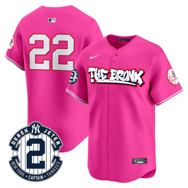 Men's New York Yankees The Bronx Graffiti Vapor Premier Limited Jersey V8 - All Stitched - Image 38