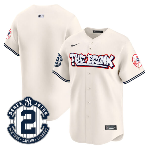 Men's New York Yankees The Bronx Graffiti Vapor Premier Limited Jersey V8 - All Stitched - Image 8