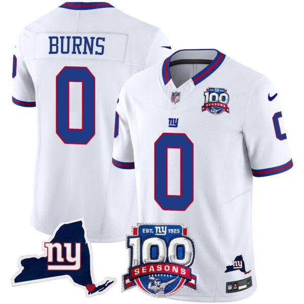Men's New York Giants 100th Season & State Patch Vapor Limited Jersey - All Stitched - Image 36