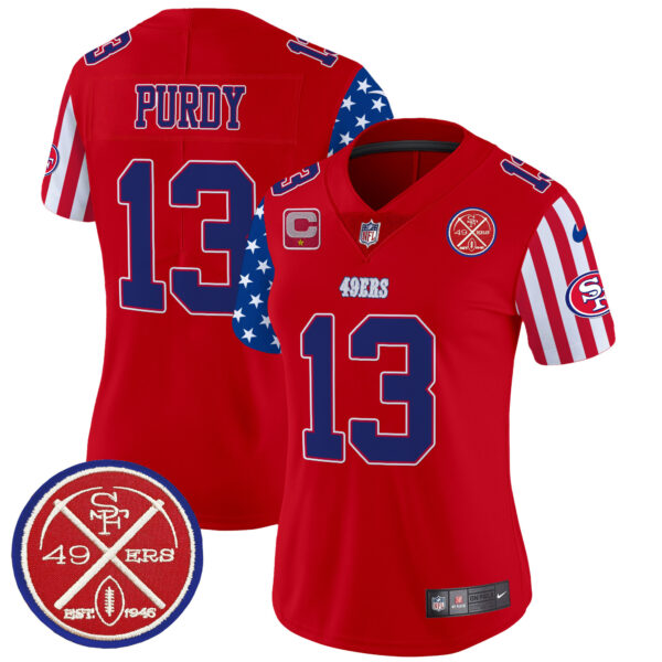 Women's 49ers American Style Vapor Limited Jersey - All Stitched - Image 14