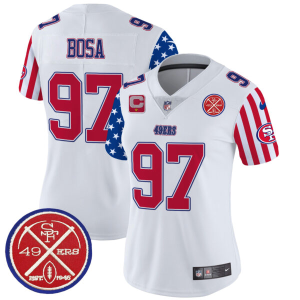 Women's 49ers American Style Vapor Limited Jersey - All Stitched - Image 7