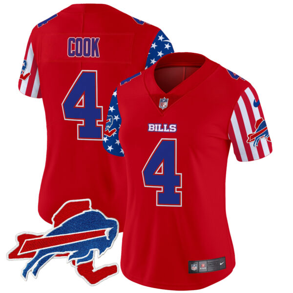 Women's Bills 2025 Independence Day Vapor Premier Limited Jersey - All Stitched - Image 10