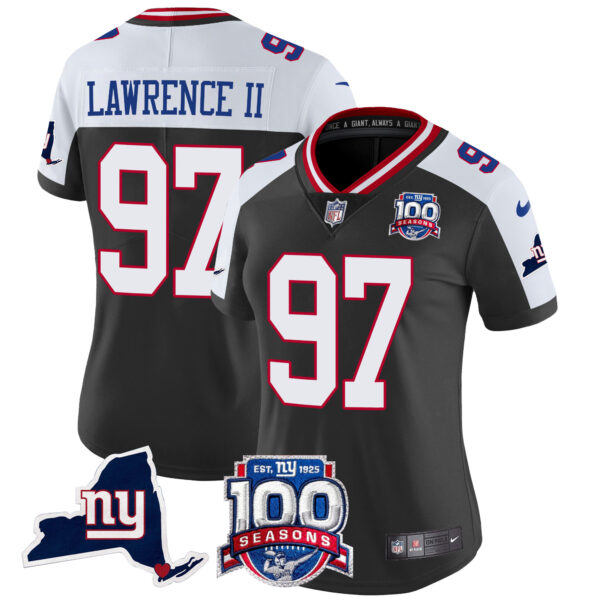 Women's New York Giants 100th Season & State Patch Vapor Limited Jersey - All Stitched - Image 7