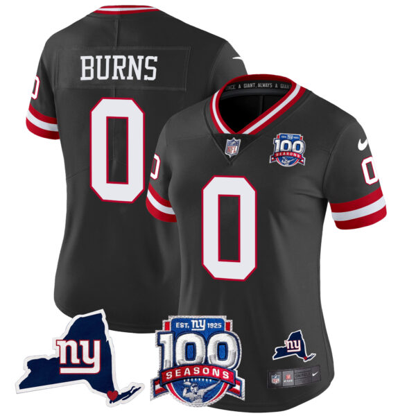Women's New York Giants 100th Season & State Patch Vapor Limited Jersey - All Stitched - Image 39