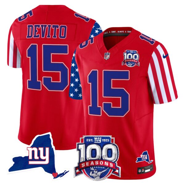 Men's New York Giants American Style Vapor Limited Jersey - All Stitched - Image 9