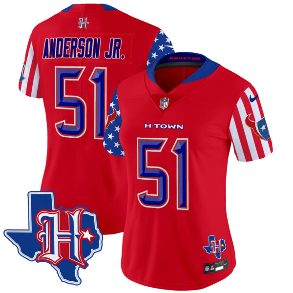 Women's Houston Texans American Style Vapor Limited Jersey - All Stitched - Image 16