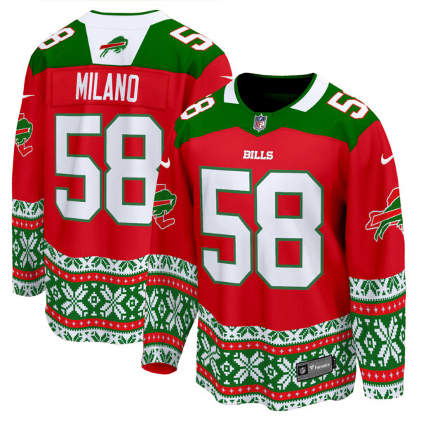 Men's Bills 2024 Christmas Premier Breakaway Jersey - All Printed - Image 5
