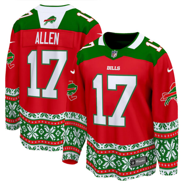 Men's Bills 2024 Christmas Premier Breakaway Jersey - All Printed
