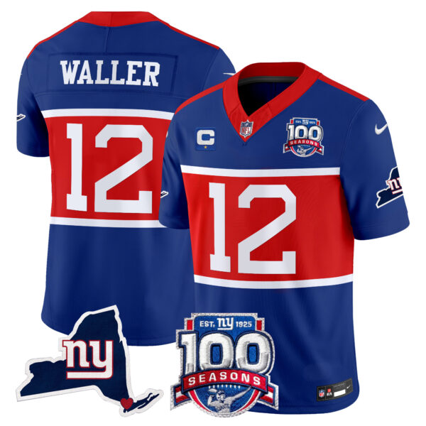 Men's New York Giants 'Century Red' 100th Commemorative Vapor Jersey V2 - All Stitched - Image 33