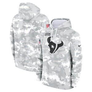 Houston Texans 2024 Salute to Service Pullover Hoodie - Arctic Camo - All Stitched